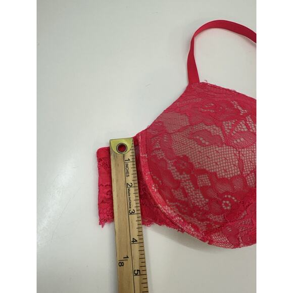 Emily Johnson Womens Bra Size 40C Hot Pink Lacey Push Up Padded 9904 - Picture 9 of 10